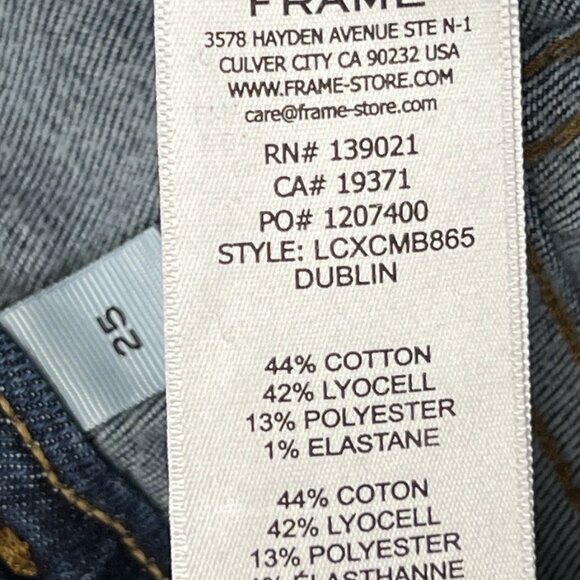 FRAME Le Catroux Center Seam Crop Mini Bootcut Jeans Size 25 - Picture 4 of 7